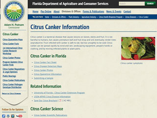 Citrus Heatlh Response Program: Citrus Canker Information