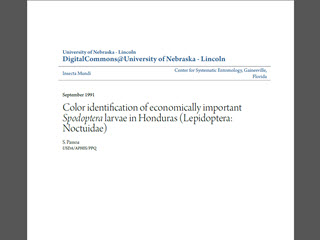Color Identification of Economically Important Spodoptera Larvae in Honduras (Lepidoptera: Noctuidae)