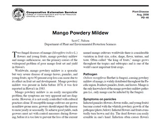 Mango Powdery Mildew