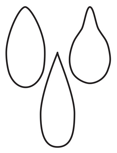 egg, teardrop, or pear-shaped