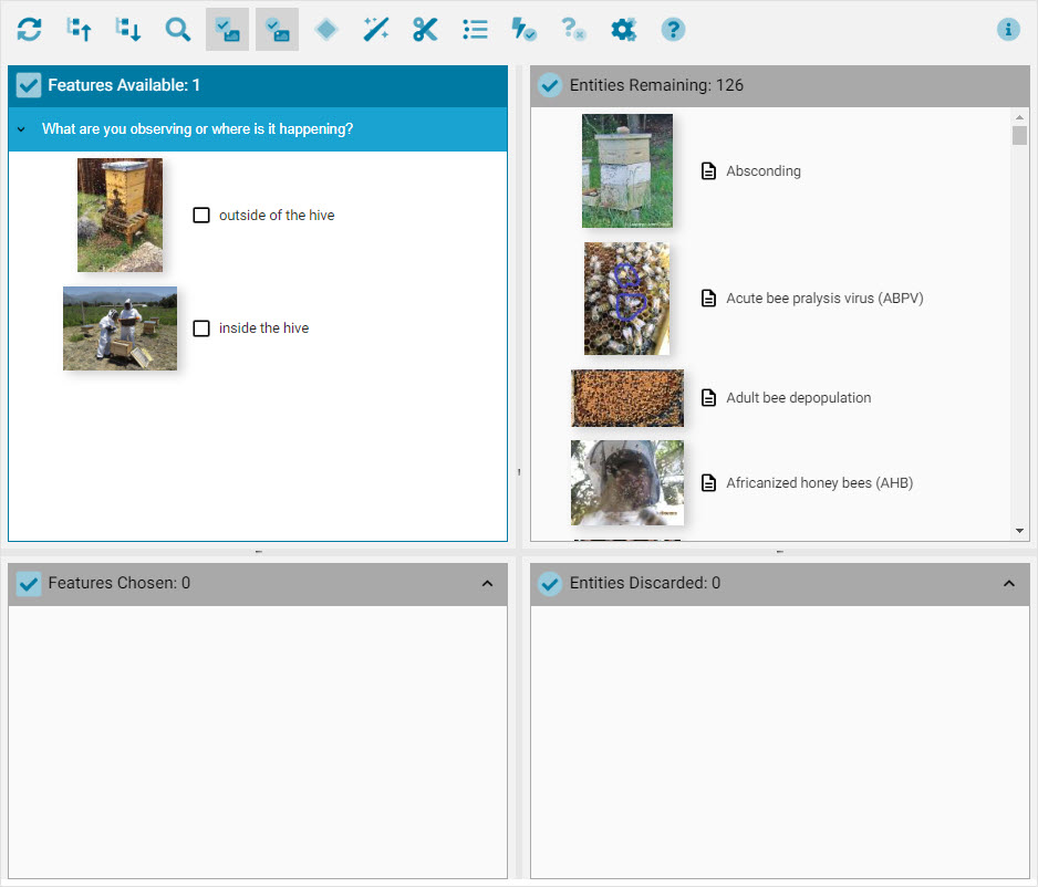 The four panels of the Lucid key